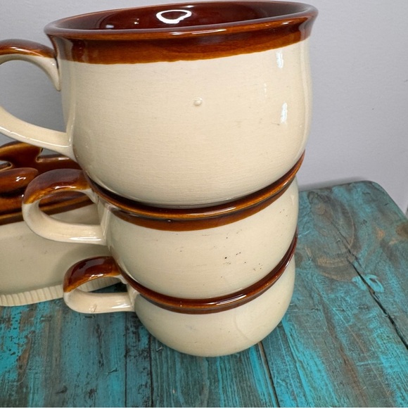 Vintage 70s Stoneware Wheat Pattern 9 Piece Bundle - Picture 10 of 11